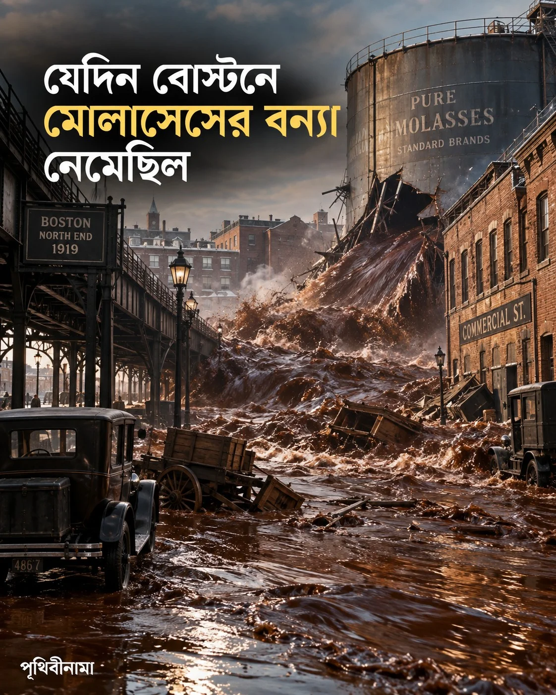 যেদিন বোস্টনের রাস্তায় মোলাসেসের বন্যা নেমেছিল — নিবন্ধের চিত্র