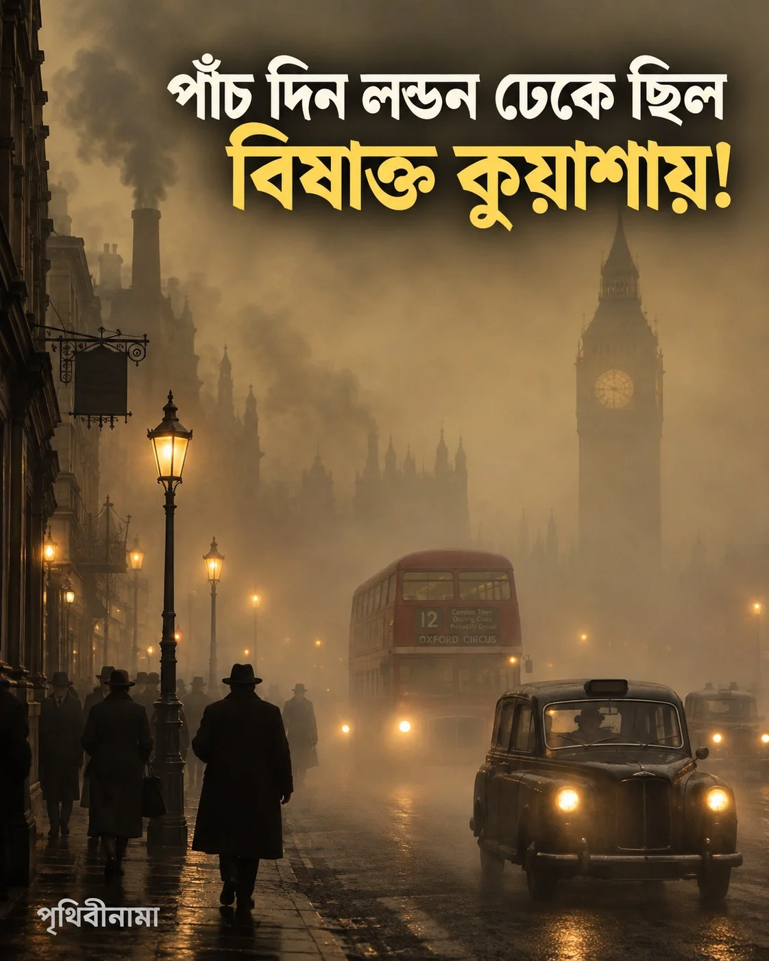 পাঁচ দিন লন্ডন ঢেকে ছিল বিষাক্ত কুয়াশায়! — নিবন্ধের চিত্র