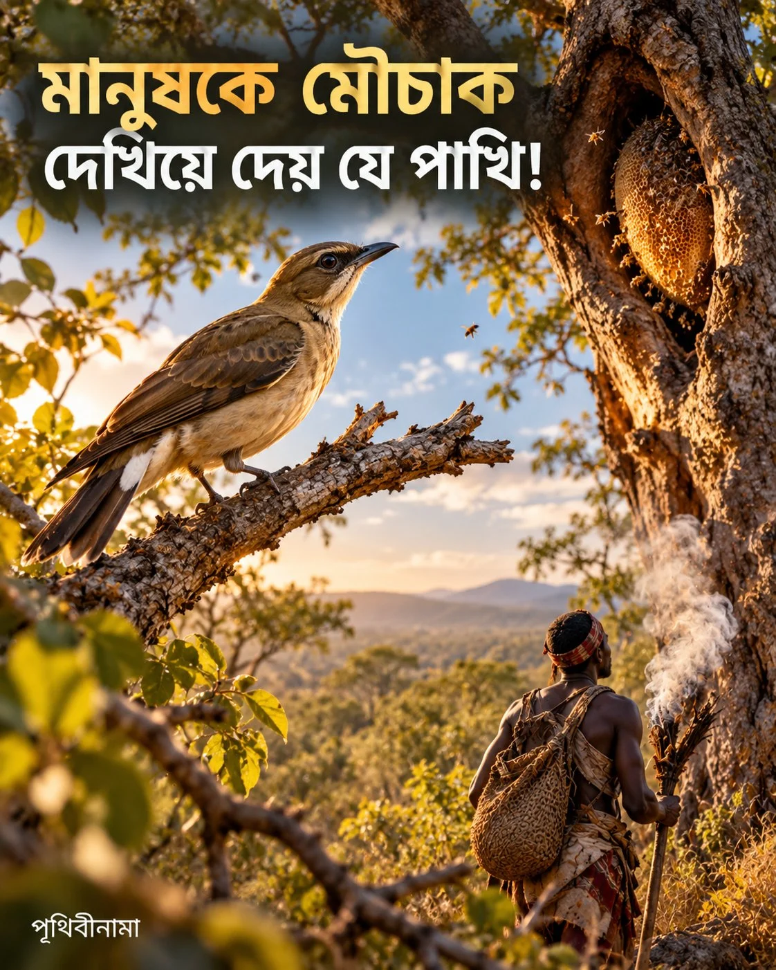 মানুষকে মৌচাক দেখিয়ে দেয় যে পাখি! — নিবন্ধের চিত্র
