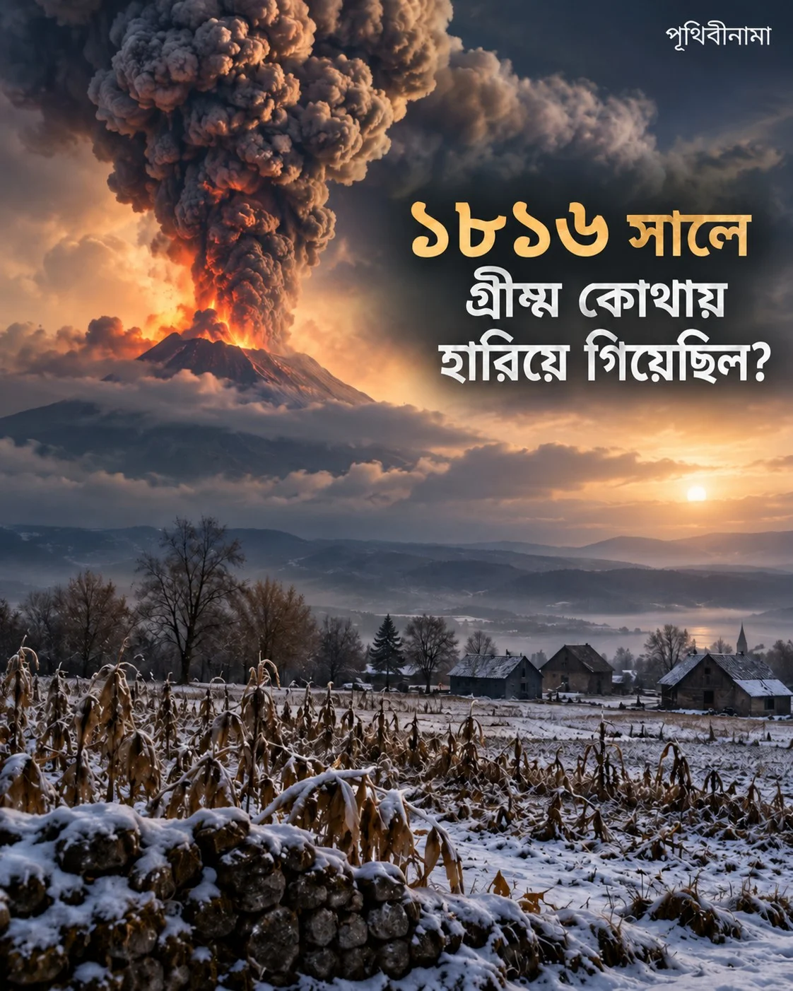 ১৮১৬ সালে গ্রীষ্ম কোথায় হারিয়ে গিয়েছিল? — নিবন্ধের চিত্র