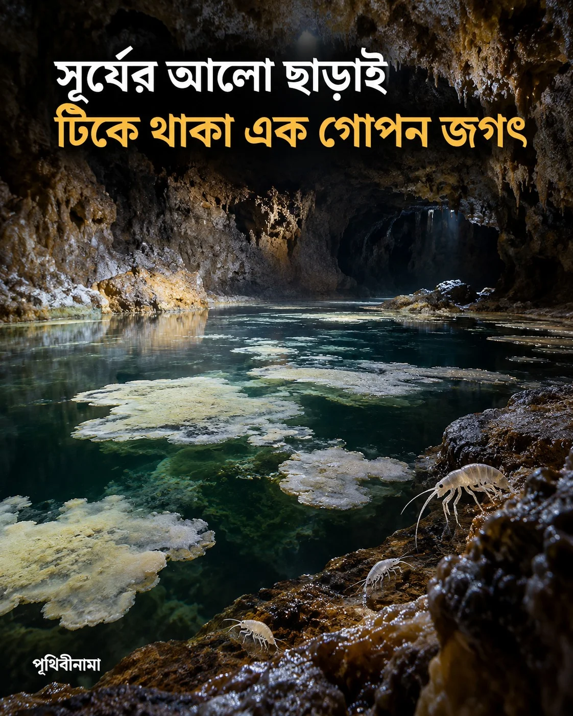 সূর্যের আলো ছাড়াই টিকে থাকা এক গোপন জগৎ — নিবন্ধের চিত্র